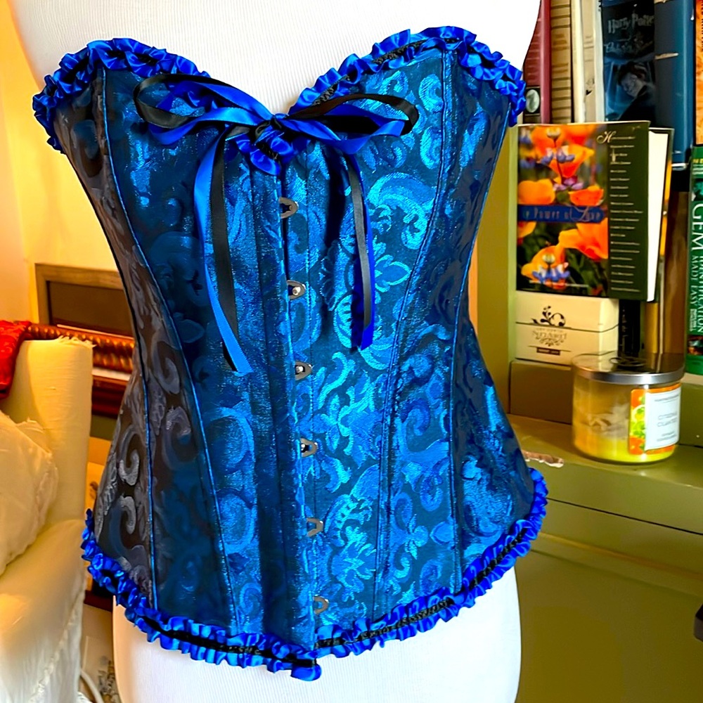 Royal Blue bustier with matching g-string